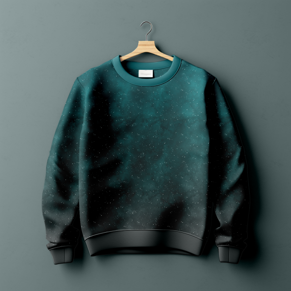 Ep - Grunge Panel - " petrol/dunkelgrau " - Bio French Terry - Höhe ca. 0,7 Meter